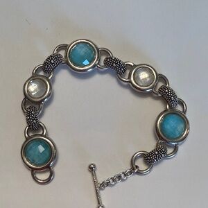 Michael Dawkins Sterling Silver and stone bracelet